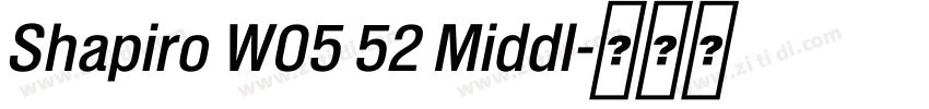 Shapiro W05 52 Middl字体转换 Shapiro W05 52 Middl字体转换